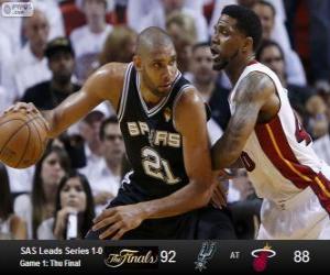 yapboz 2013 NBA Finalleri, 1 oyunu, San Antonio Spurs 92 - Miami Heat 88